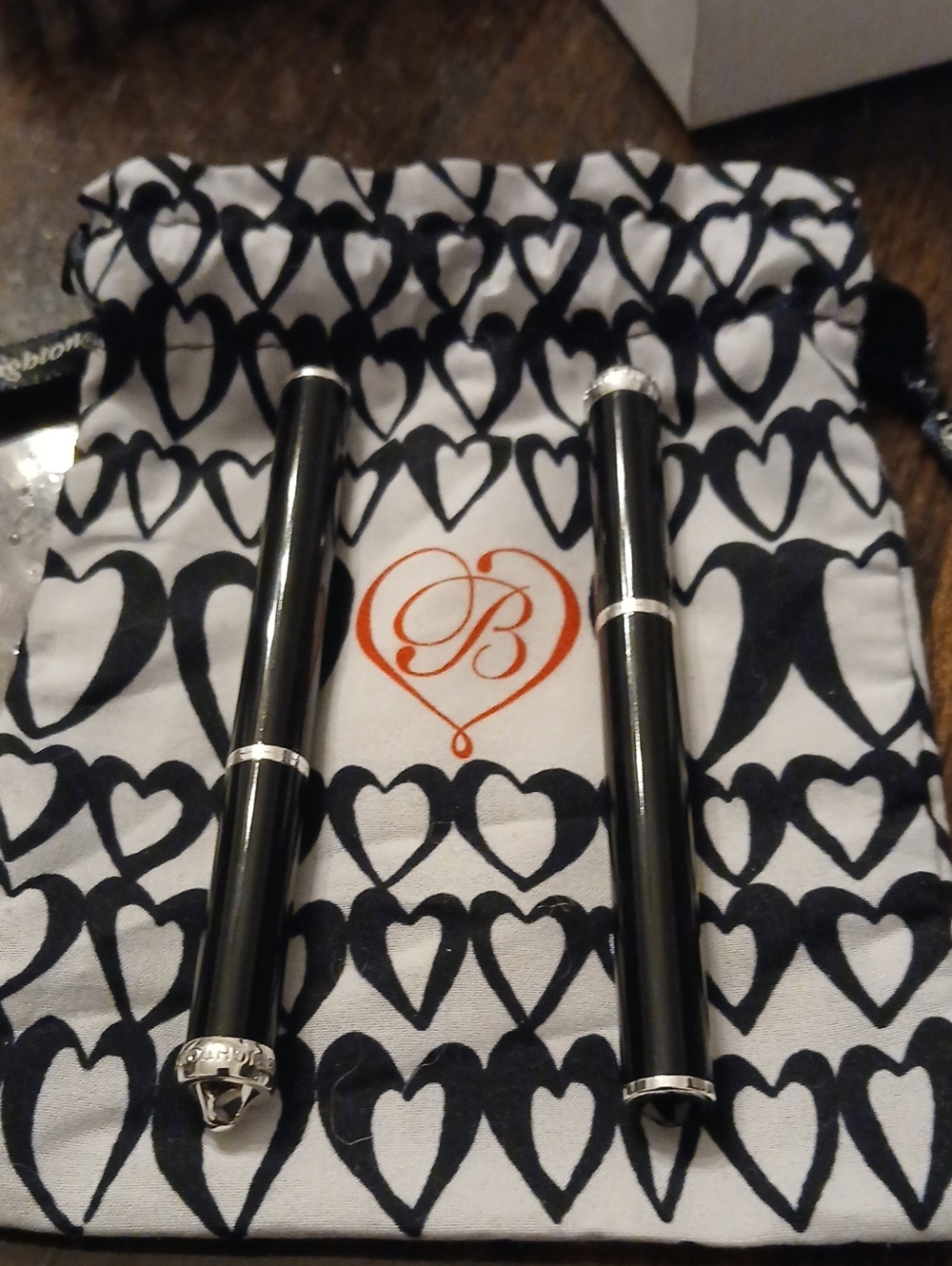 2 BRIGHTON NECKLACE PENS WITH DUST BAG. NO CHAIN INCLUDED